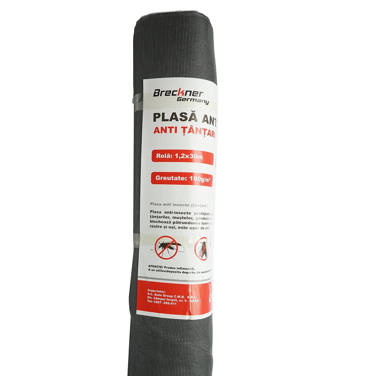 Plasa anti insecte (tantari) 100 gr/mp, 1.2x30m Breckner Germany